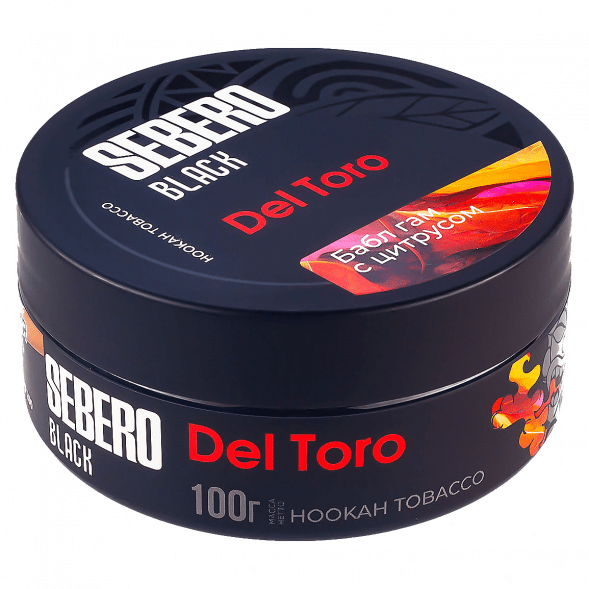 Табак Sebero Black - Del Toro (Бабл гам с Цитрусом, 100 грамм) купить в Саратове