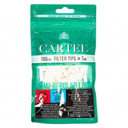 Фильтры для самокруток Cartel - Semi Regular Long (100 штук, 22х7 мм)